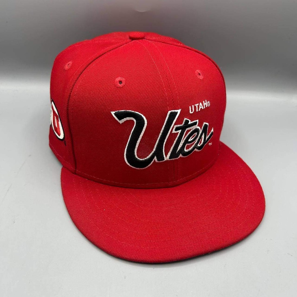 Utah Utes NCAA Hat Men Red Embroidered 9Fifty New Era Snap Back Cap